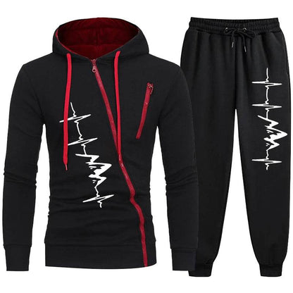 QIWN Men's Winter Tracksuit - Casual Zipper Jacket & Sweatpants Set - Buy Center US