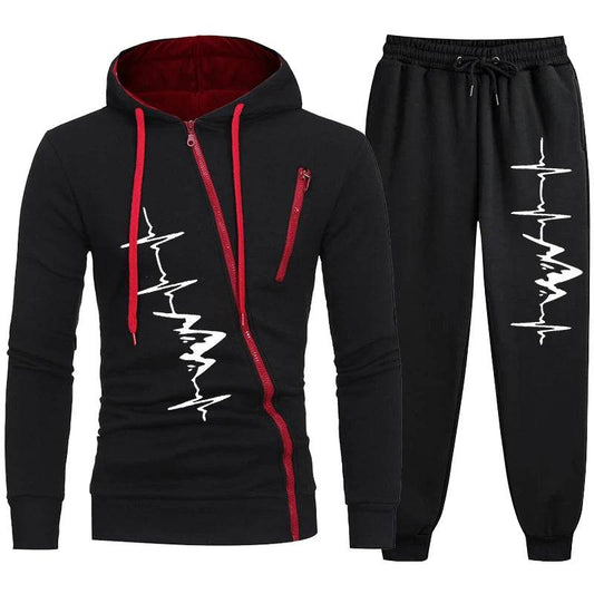 QIWN Men's Winter Tracksuit - Casual Zipper Jacket & Sweatpants Set - Buy Center US