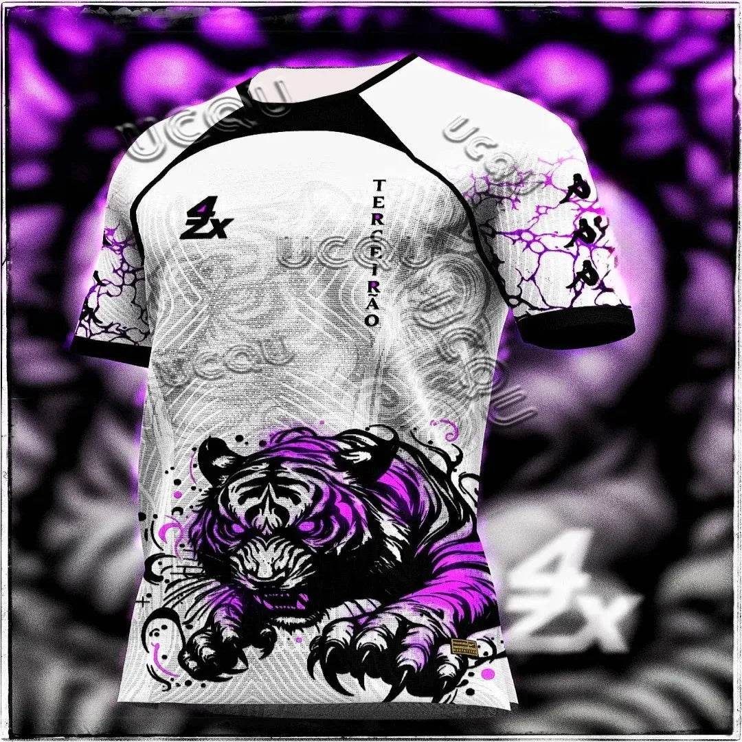 Spring & Summer Men's Football Jerseys - Cool Tiger Lion Print Tee - Buy Center US