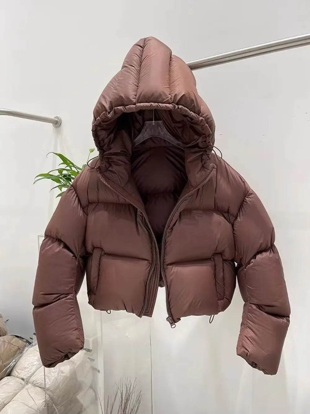 Women's Super Thick Hooded Puffer Coat - 90% White Duck Down - Buy Center US