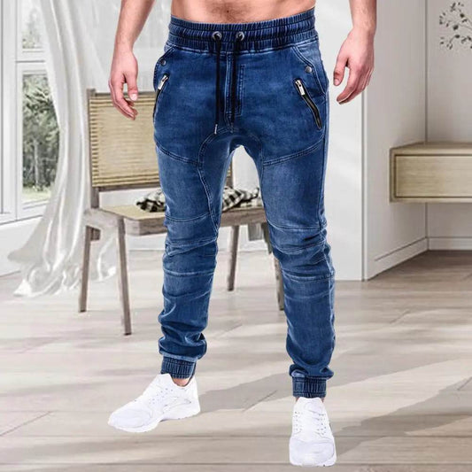 SANWOOD Men's Slim Fit Denim Jeans - Casual Ankle Tied Style - Buy Center US