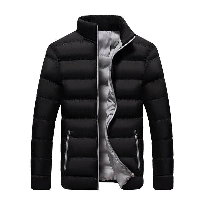 Men's Winter White Duck Down Jacket - Warm Hooded Slim Fit Puffer Coat - Buy Center US
