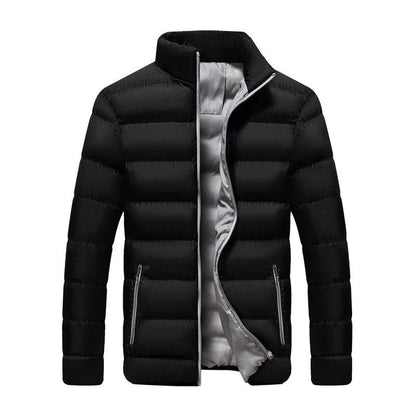 Men's Winter White Duck Down Jacket - Warm Hooded Slim Fit Puffer Coat - Buy Center US