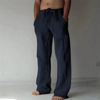 2024 Men's Loose Cotton Linen Wide Leg Pants - Casual Sportswear M-4XL - Buy Center US