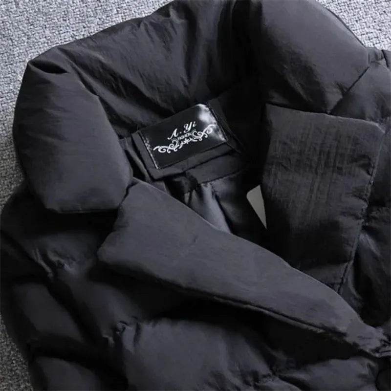 Women’s Short Down Cotton Jacket - Slim Fit, Double-Breasted Design - Buy Center US