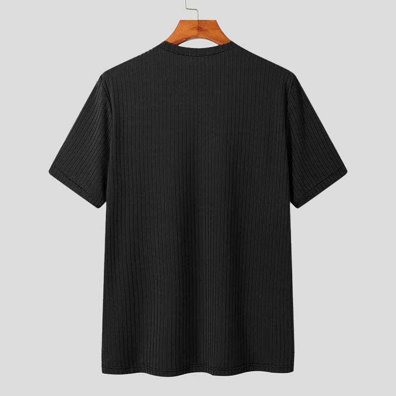 Summer Men's Light Luxury T-Shirt - O-Neck Casual Knitwear, Loose Fit - Buy Center US