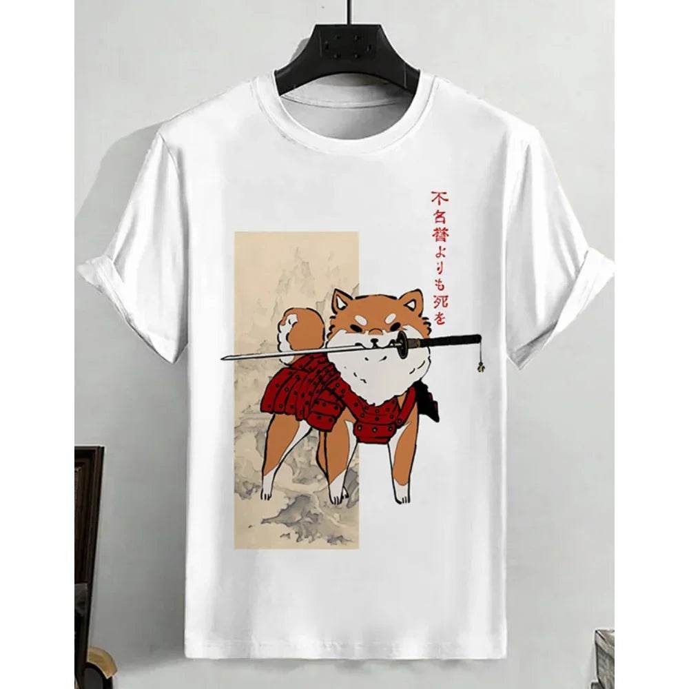 Ukiyo-e Sea Wave Cat T-Shirt - 3D Print Japanese Samurai Graphic Tee - Buy Center US