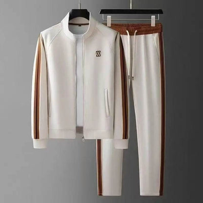 Men's Embroidered Sports Jacket & Pants Set - Casual Spring & Autumn Style - Buy Center US