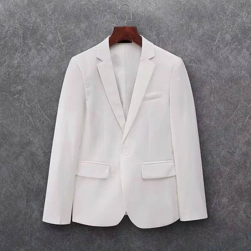 GPBD Men's Casual White Jacket - Slim Fit Single Breasted Spring Style - Buy Center US