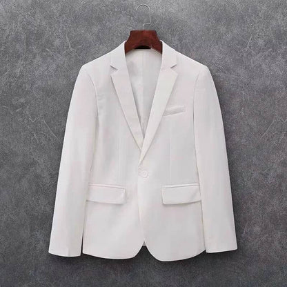 GPBD Men's Casual White Jacket - Slim Fit Single Breasted Spring Style - Buy Center US