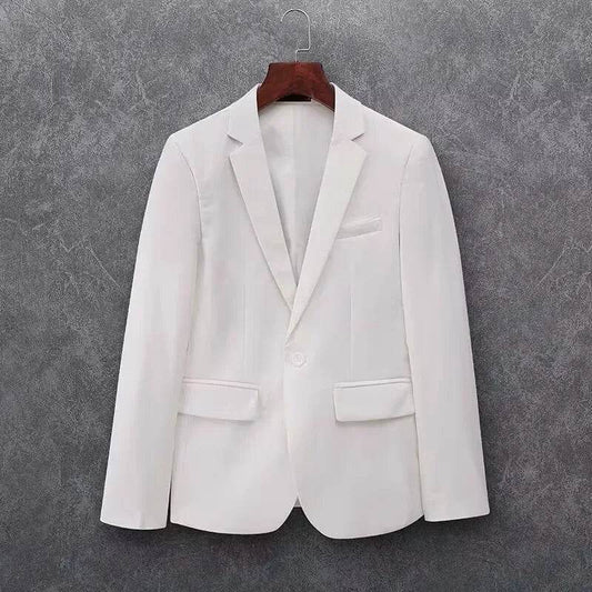 GPBD Men's Casual White Jacket - Slim Fit Single Breasted Spring Style - Buy Center US