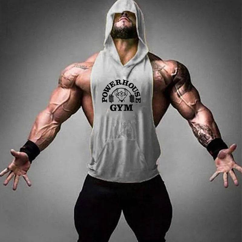 2024 Men's Cotton Tank Top - Hooded Sleeveless Gym Workout Shirt - Buy Center US