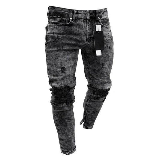 ZHANLINWU Men's Casual Ripped Jeans - Hip Hop Distressed Denim - Buy Center US