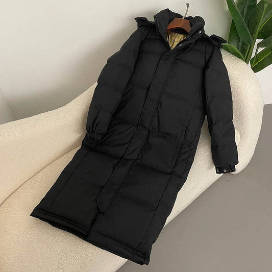 Women's Classic Down Jacket - Autumn Winter Over Knee Style, 90% Duck Down - Buy Center US