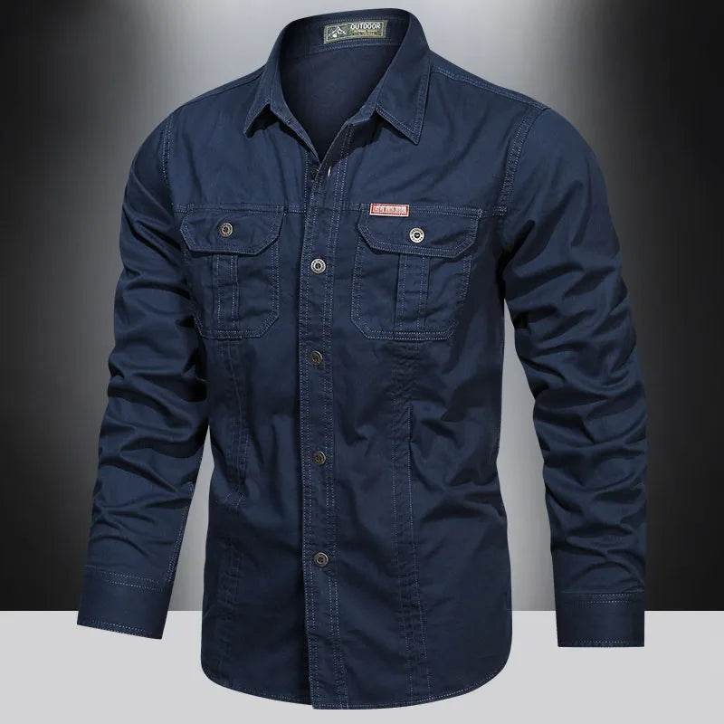 Men's Long Sleeve Casual Cotton Overshirt - Quality Spring Shirts 5XL - Buy Center US