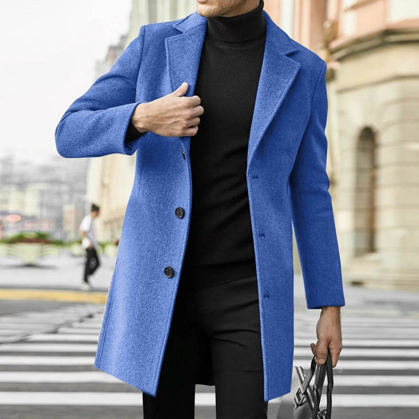 ZOMAXIUJEE Men’s Slim Fit Woolen Winter Jacket - Vintage Style Padded Coat - Buy Center US