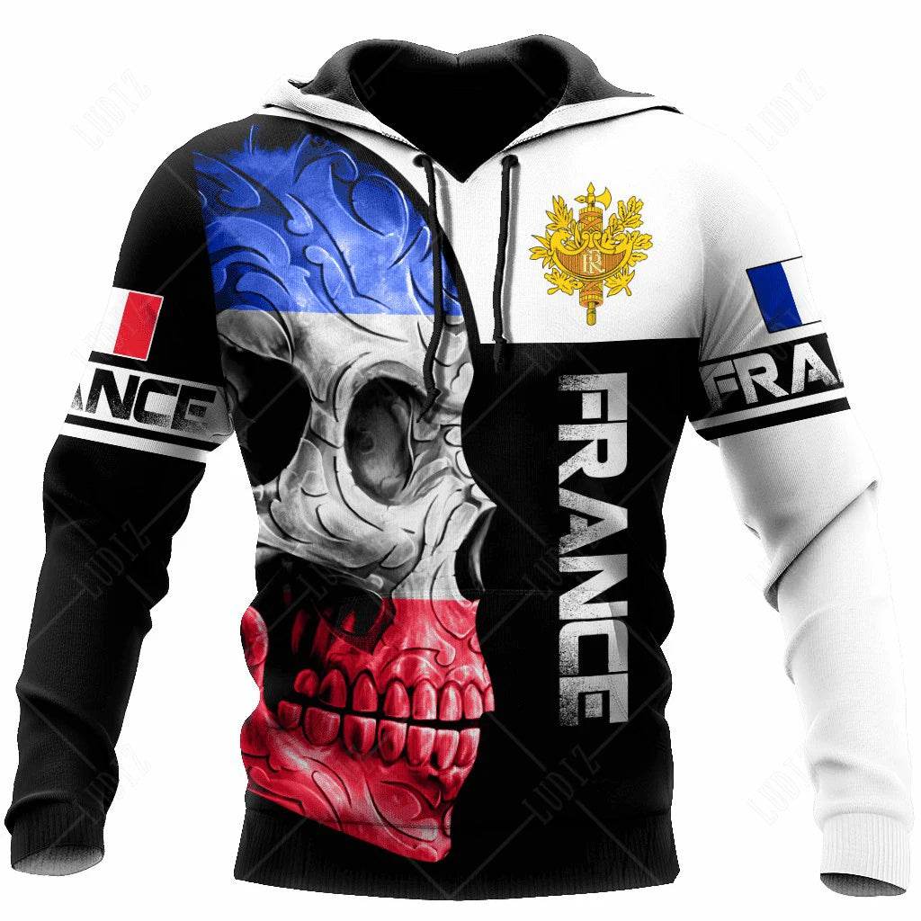 Men's 3D Print France Flag Hoodie - Casual Long Sleeve Autumn Wear - Buy Center US