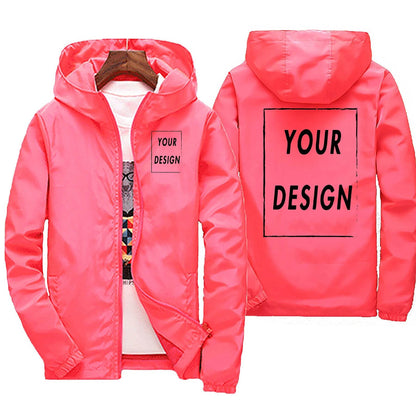Custom Brand Waterproof Men’s Jacket - Casual Windbreaker in Big Sizes - Buy Center US
