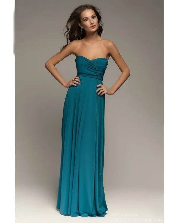 Bohemian V-Neck Maxi Dress - Sexy Sleeveless Summer Gown for Women - Buy Center US