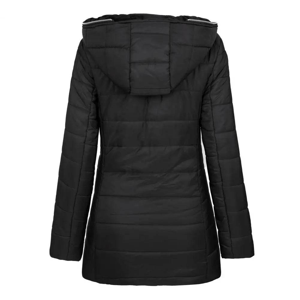 Women's Hooded Down Jacket - Thick Plush-Lined Winter Coat - Buy Center US