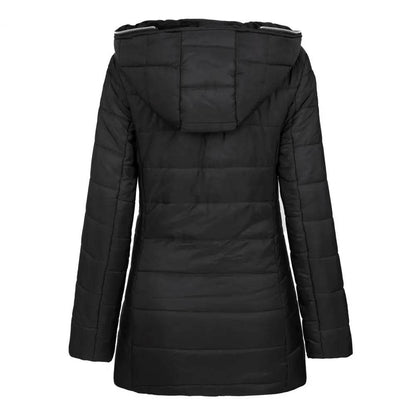 Women's Hooded Down Jacket - Thick Plush-Lined Winter Coat - Buy Center US