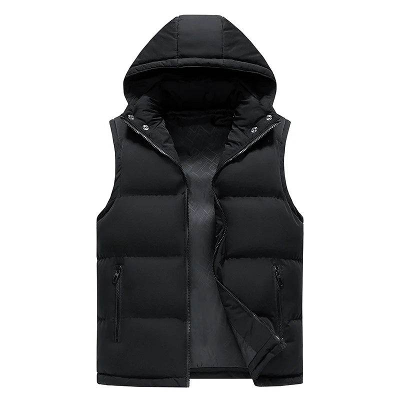 Japanese Hooded Down Vest - Windproof, Thick and Warm for Winter Wear - Buy Center US