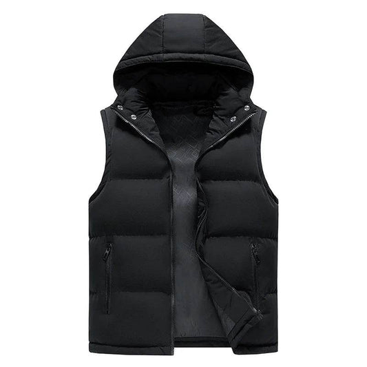 Japanese Hooded Down Vest - Windproof, Thick and Warm for Winter Wear - Buy Center US