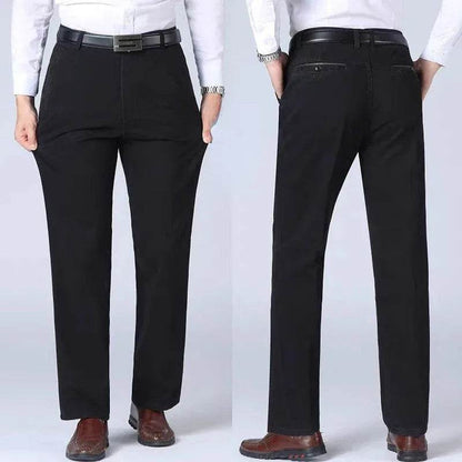 RIYBEOE Men's 100% Cotton Straight Suit Pants - Lightweight Casual Trousers - Buy Center US