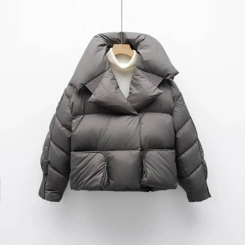Women's White Duck Down Jacket - Warm Parkas with Removable Sleeves - Buy Center US