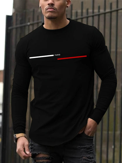 GUILAN Men's Casual Cotton T-Shirt - Paris Print, Comfortable & Breathable - Buy Center US