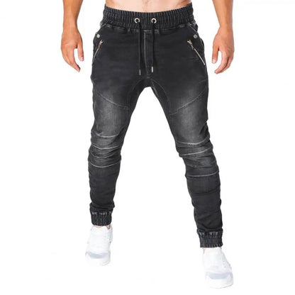 SANWOOD Men's Slim Fit Denim Jeans - Casual Ankle Tied Style - Buy Center US
