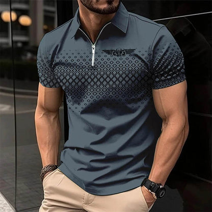 Men's Summer Casual Polo Shirt - Breathable Short-Sleeve Sport Top - Buy Center US
