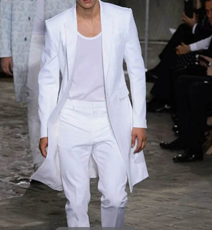 2023 Summer Men’s Groom Tuxedo Suit - Peaked Lapel Wedding Outfit - Buy Center US