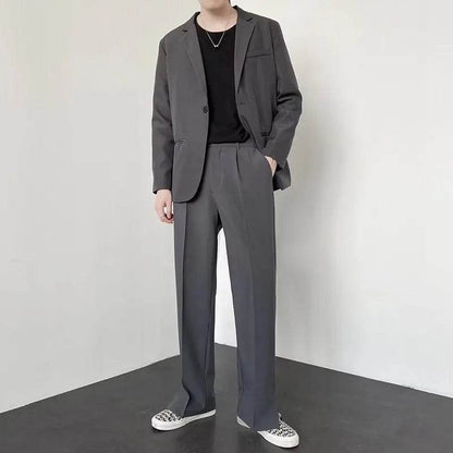NeverFunction Men's Casual Wide Leg Pants - Korean Style Streetwear - Buy Center US