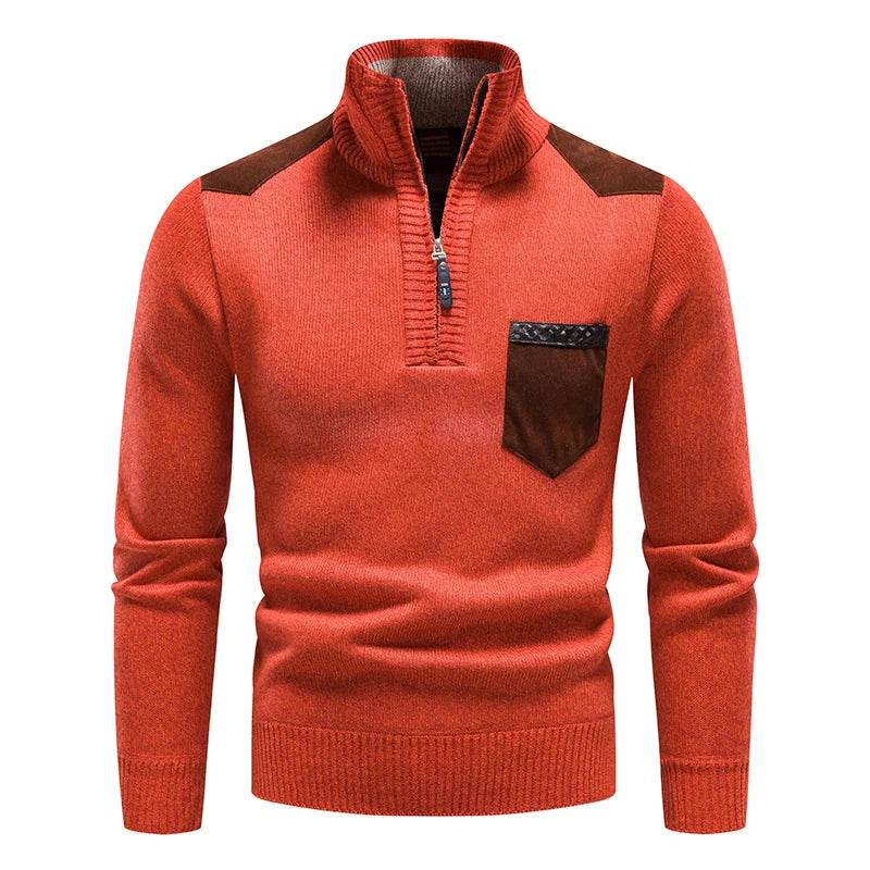 GQXAON Men's Fleece Sweater - Half Zipper Turtleneck Fall & Winter - Buy Center US
