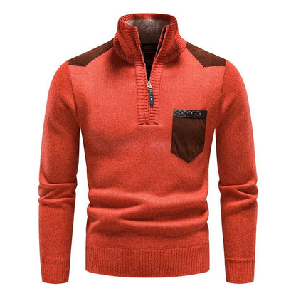 GQXAON Men's Fleece Sweater - Half Zipper Turtleneck Fall & Winter - Buy Center US