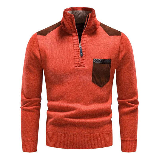 GQXAON Men's Fleece Sweater - Half Zipper Turtleneck Fall & Winter - Buy Center US