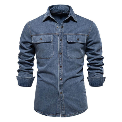 MUQGEW Men's Denim Jacket - Casual Loose Fit Retro Spring Outerwear - Buy Center US