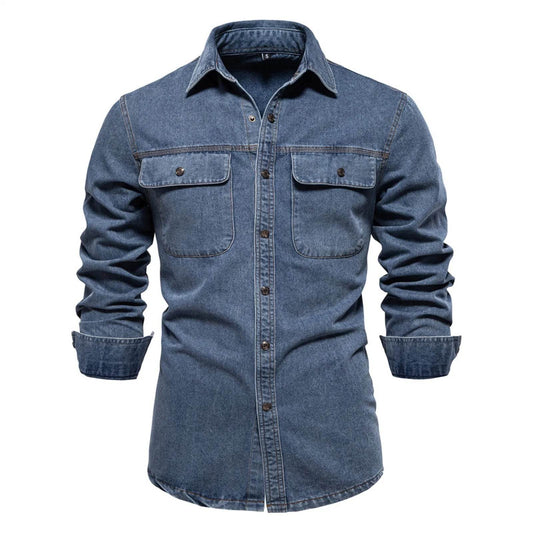 MUQGEW Men's Denim Jacket - Casual Loose Fit Retro Spring Outerwear - Buy Center US