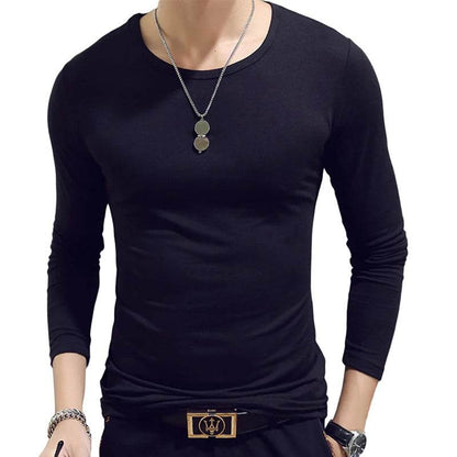 Bigsweety Men's Turtleneck Pullover - Solid Color Slim Fit for Spring - Buy Center US
