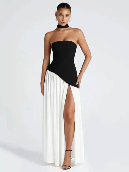 Mozision Strapless Off-Shoulder Maxi Dress - Sexy Club Party Gown - Buy Center US