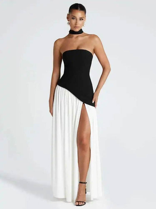 Mozision Strapless Off-Shoulder Maxi Dress - Sexy Club Party Gown - Buy Center US