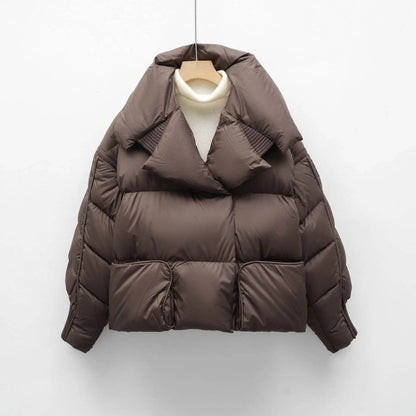 Women's White Duck Down Jacket - Warm Parkas with Removable Sleeves - Buy Center US
