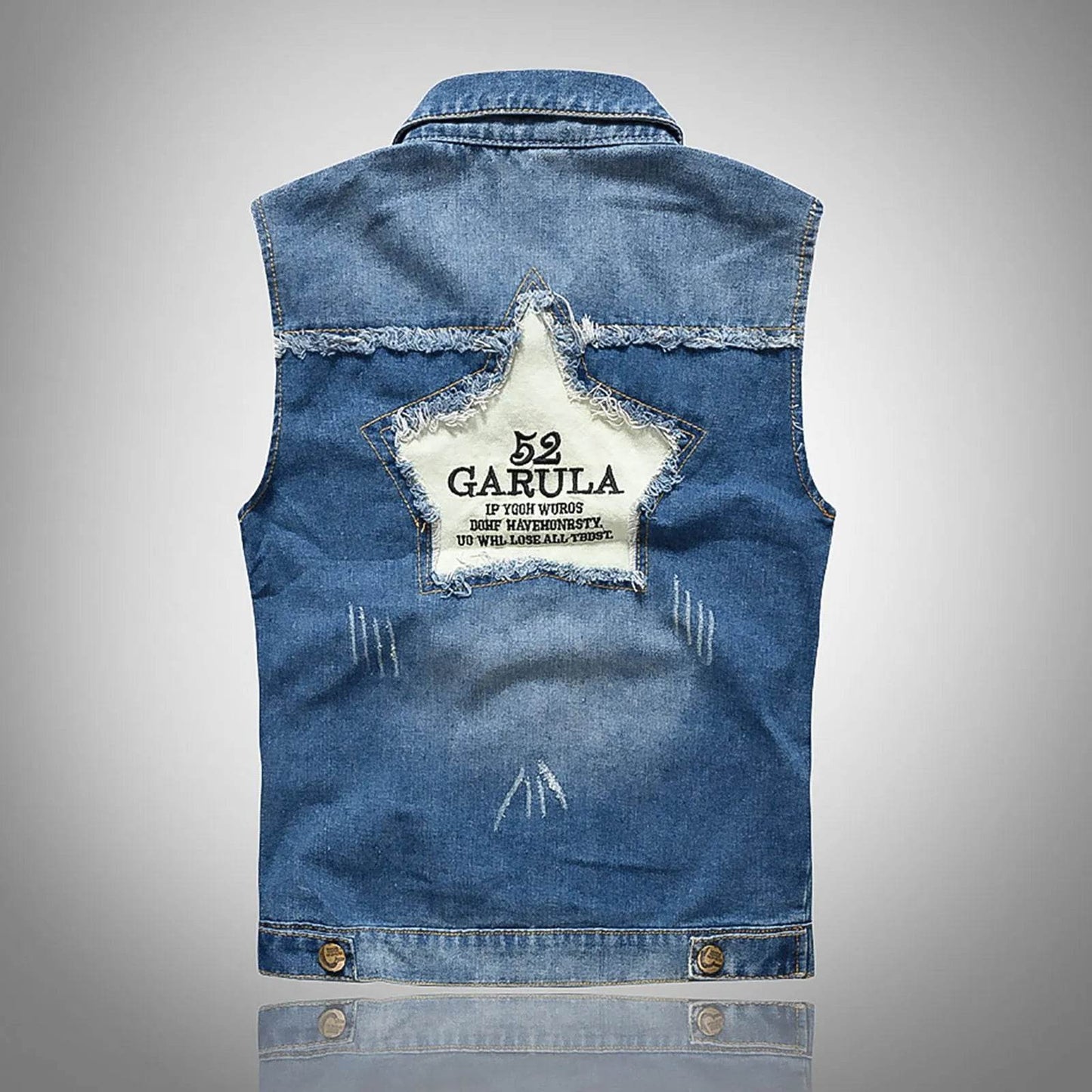 Men's Slim Fit Denim Vest - Casual Sleeveless Spring Waistcoat - Buy Center US