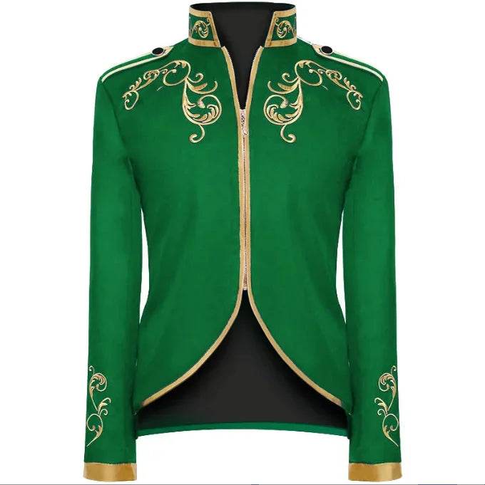Qj Cinga British Style Embroidered Flower Suit - Wedding Party Blazer - Buy Center US