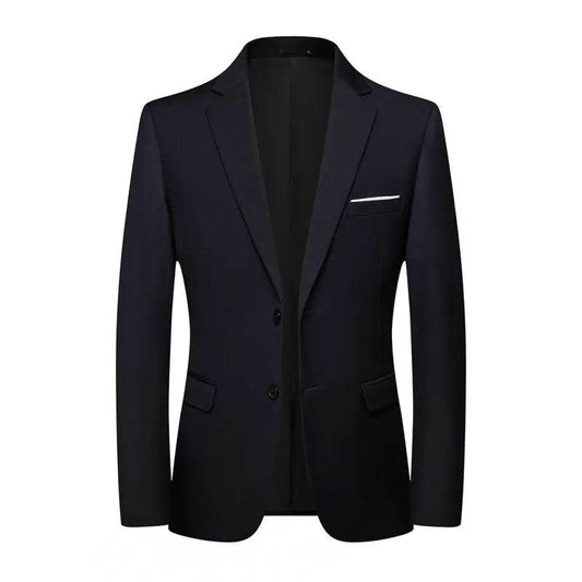 Men's Slim Fit Business Suit - Korean Style Single Breasted Blazer - Buy Center US