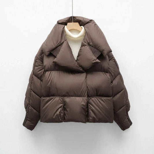 Women's White Duck Down Jacket - Warm Parkas with Removable Sleeves - Buy Center US
