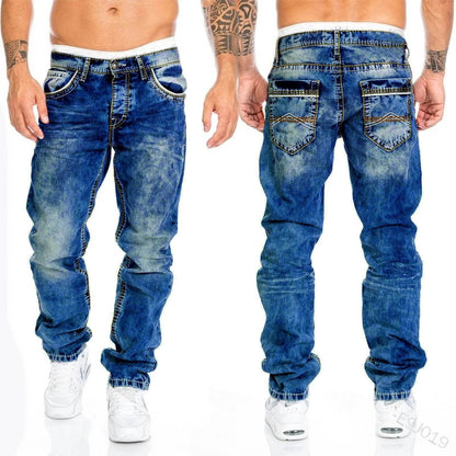 Men's Stretchy Ripped Skinny Jeans - High Quality Slim Fit Denim - Buy Center US