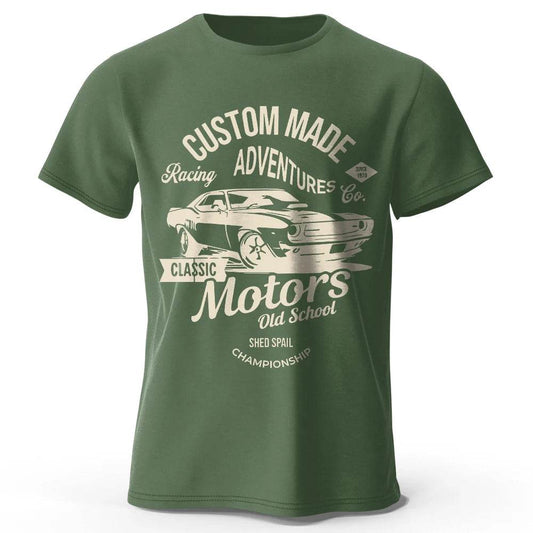 BOLF Men's Vintage Printed T-Shirt - 100% Cotton Oversized Casual Tee - Buy Center US