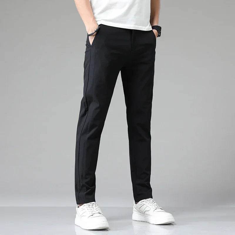 CHOLYL Men's Ultra-Thin Stretch Slim Casual Pants - Breathable Golf Trousers - Buy Center US